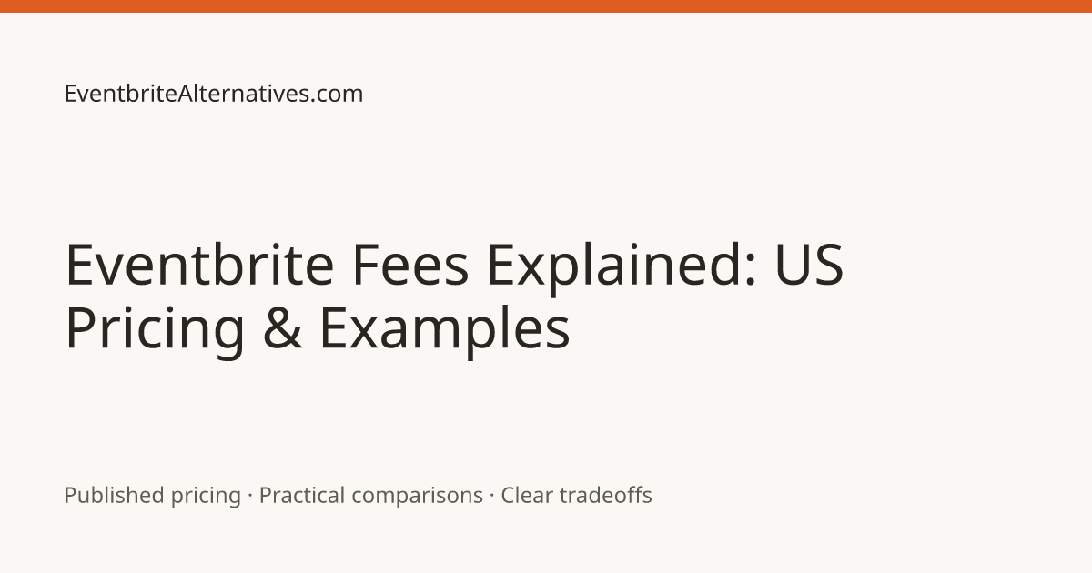 Eventbrite Fees Explained: US Pricing & Examples